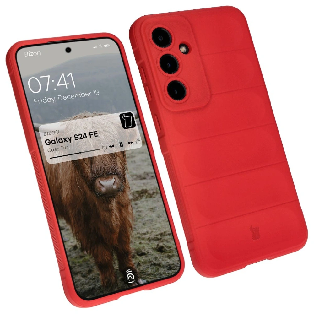 Pancerne etui Bizon Case Tur do Samsung Galaxy S24 FE czerwone