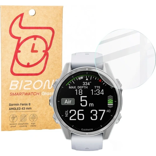 Kup Szkło hartowane na ekran Bizon Glass Watch Clear do Garmin Fenix 8 AMOLED 43 mm - BIZ6623 - {ean13} - Sklep Home Screen