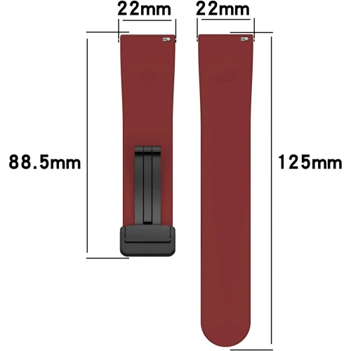 Kup Silikonowy pasek Bizon Strap Watch Silicone 22 mm do smartwatcha burgundowy - BIZ6628 - {ean13} - Sklep Home Screen