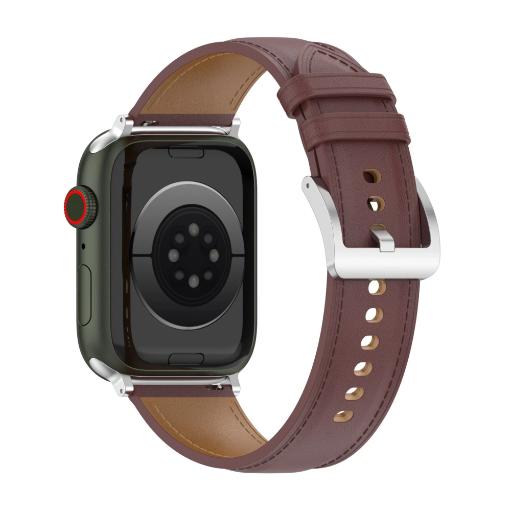 Skórzany pasek Bizon Strap Watch Casual do Apple Watch 44/45/46/49mm ciemnobrązowy