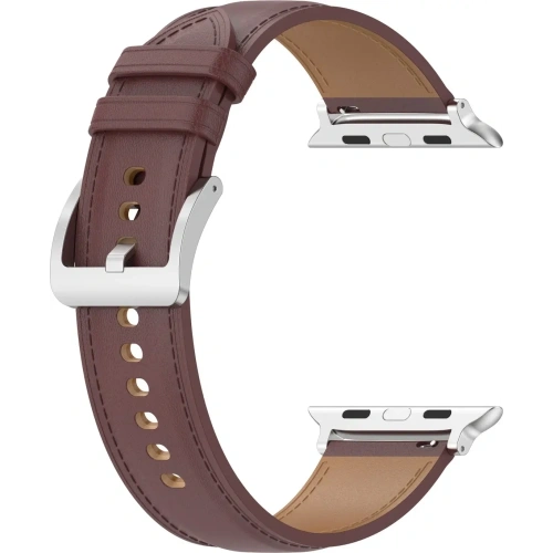 Kup Kožený pásek Bizon Strap Watch Casual pro Apple Watch 44/45/46/49mm tmavě hnědý - BIZ6630 - {ean13} - Sklep Home Screen