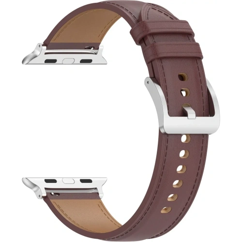 Kup Kožený pásek Bizon Strap Watch Casual pro Apple Watch 44/45/46/49mm tmavě hnědý - BIZ6630 - {ean13} - Sklep Home Screen