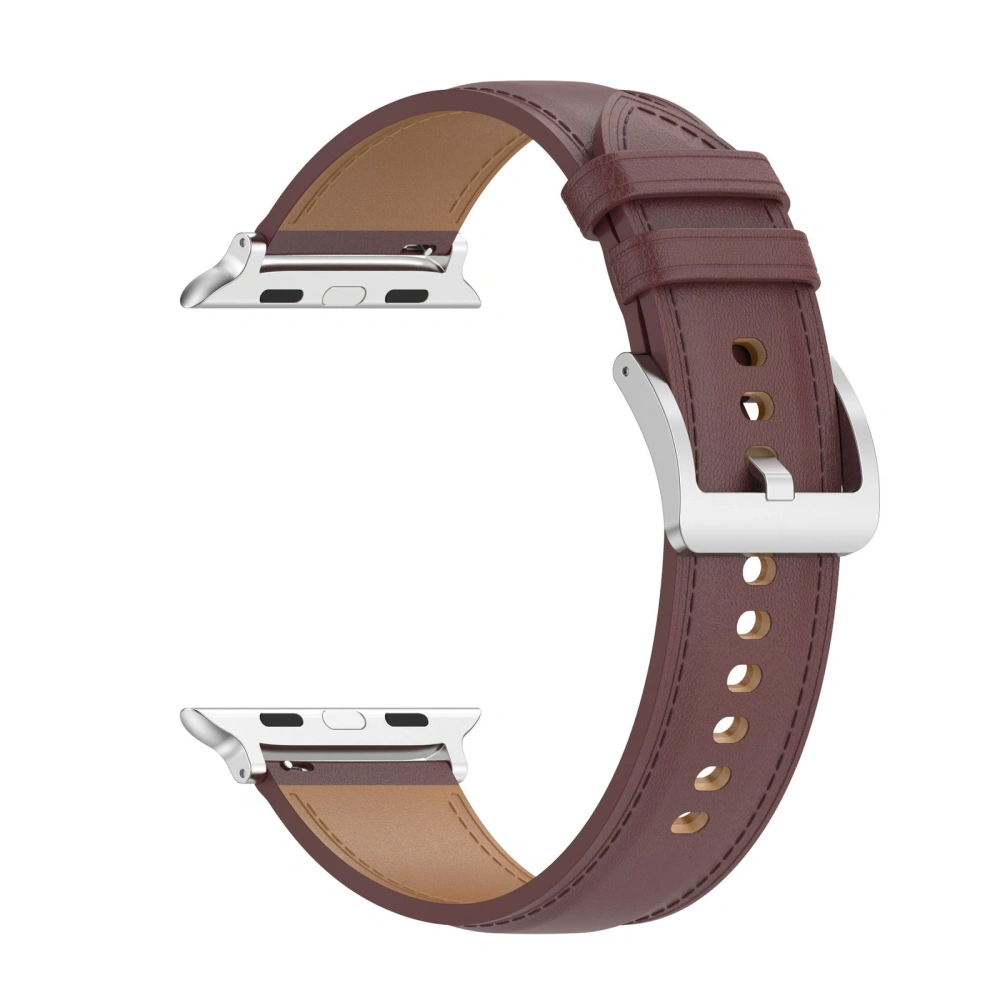 Skórzany pasek Bizon Strap Watch Casual do Apple Watch 44/45/46/49mm ciemnobrązowy