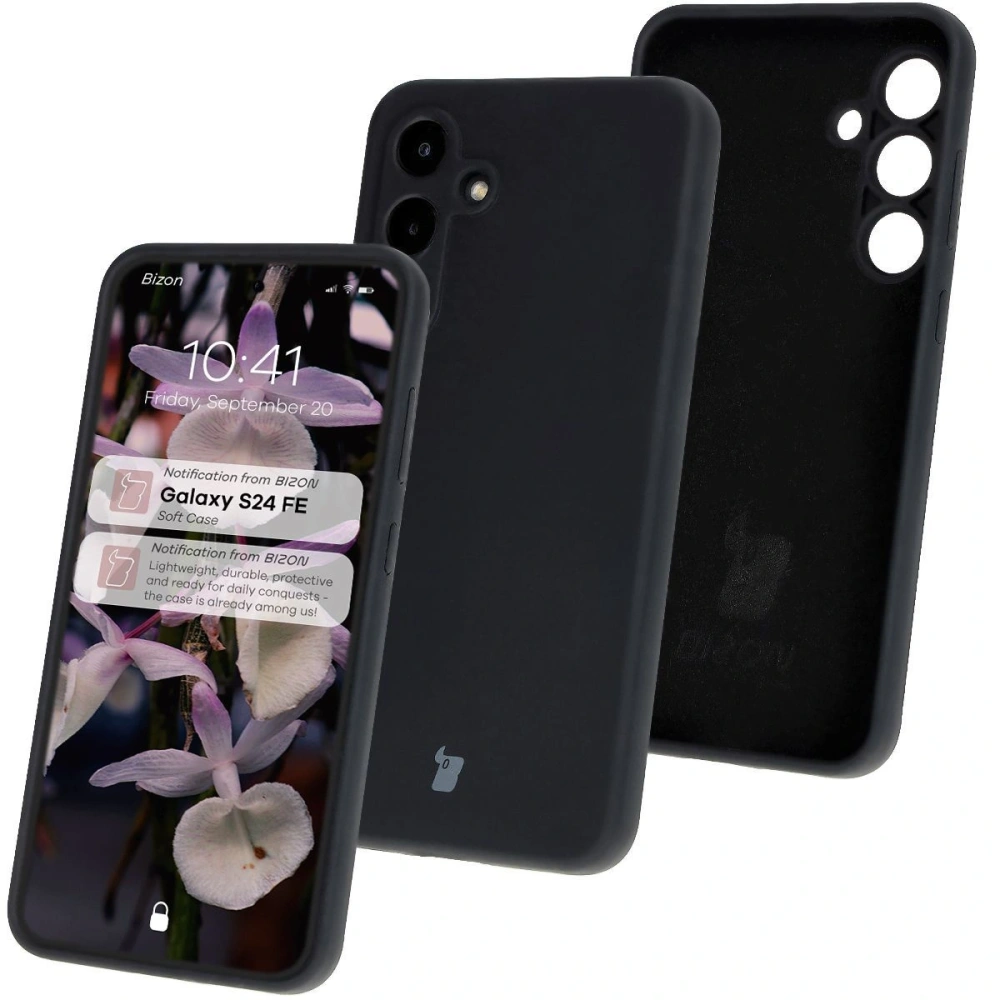 Silikonowe etui Bizon Soft Case do Samsung Galaxy S24 FE czarne
