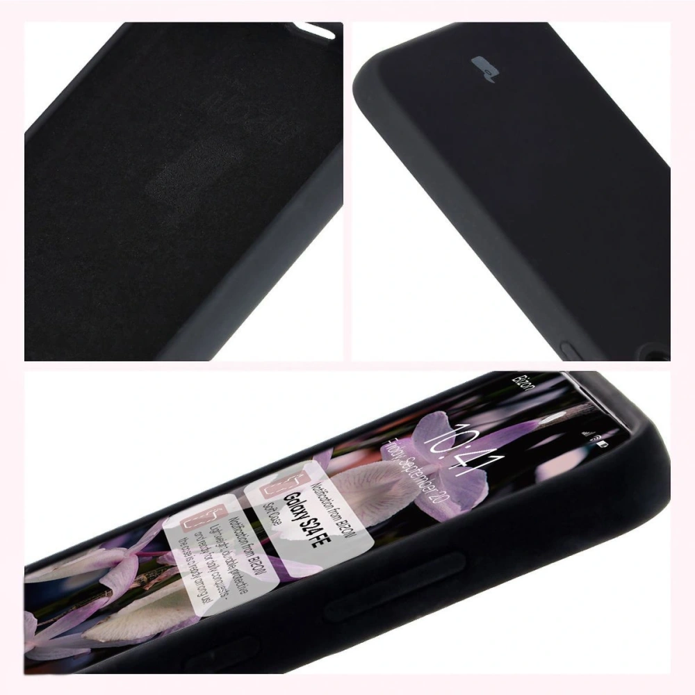 Silikonowe etui Bizon Soft Case do Samsung Galaxy S24 FE czarne