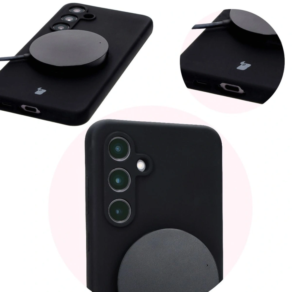 Silikonowe etui Bizon Soft Case do Samsung Galaxy S24 FE czarne