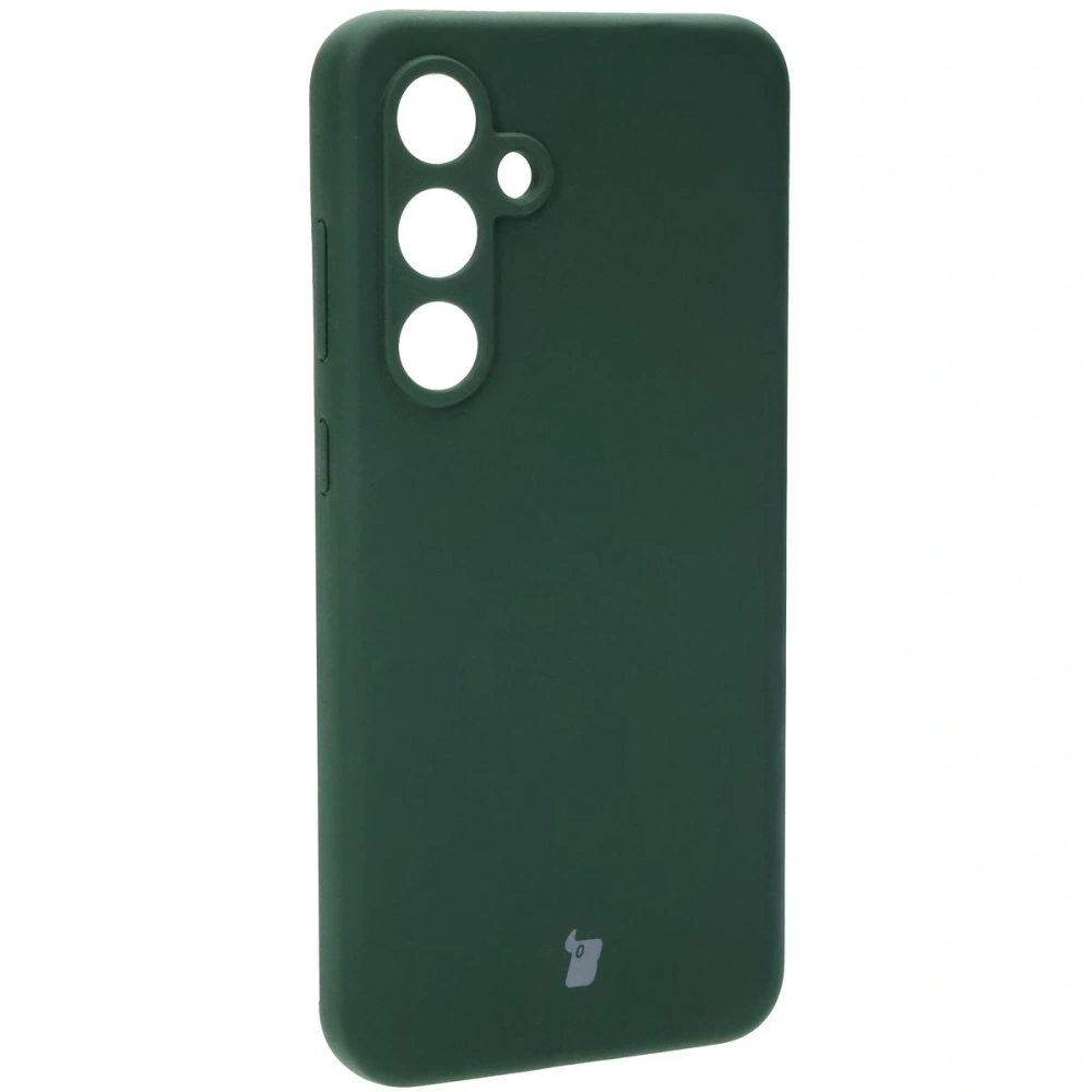 Silikonowe etui Bizon Soft Case do Samsung Galaxy S24 FE ciemnozielone