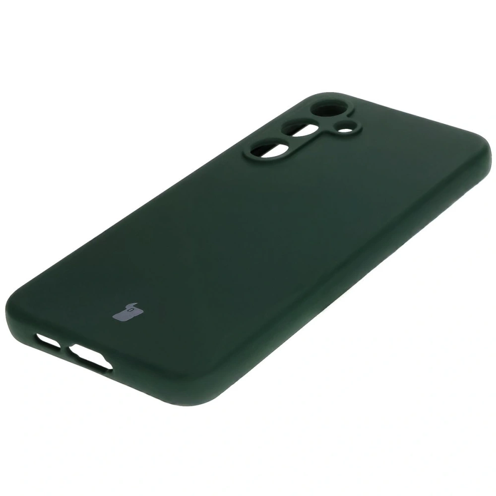 Silikonowe etui Bizon Soft Case do Samsung Galaxy S24 FE ciemnozielone