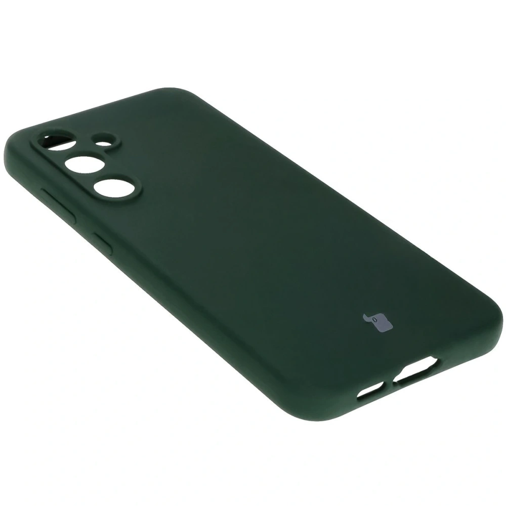 Silikonowe etui Bizon Soft Case do Samsung Galaxy S24 FE ciemnozielone