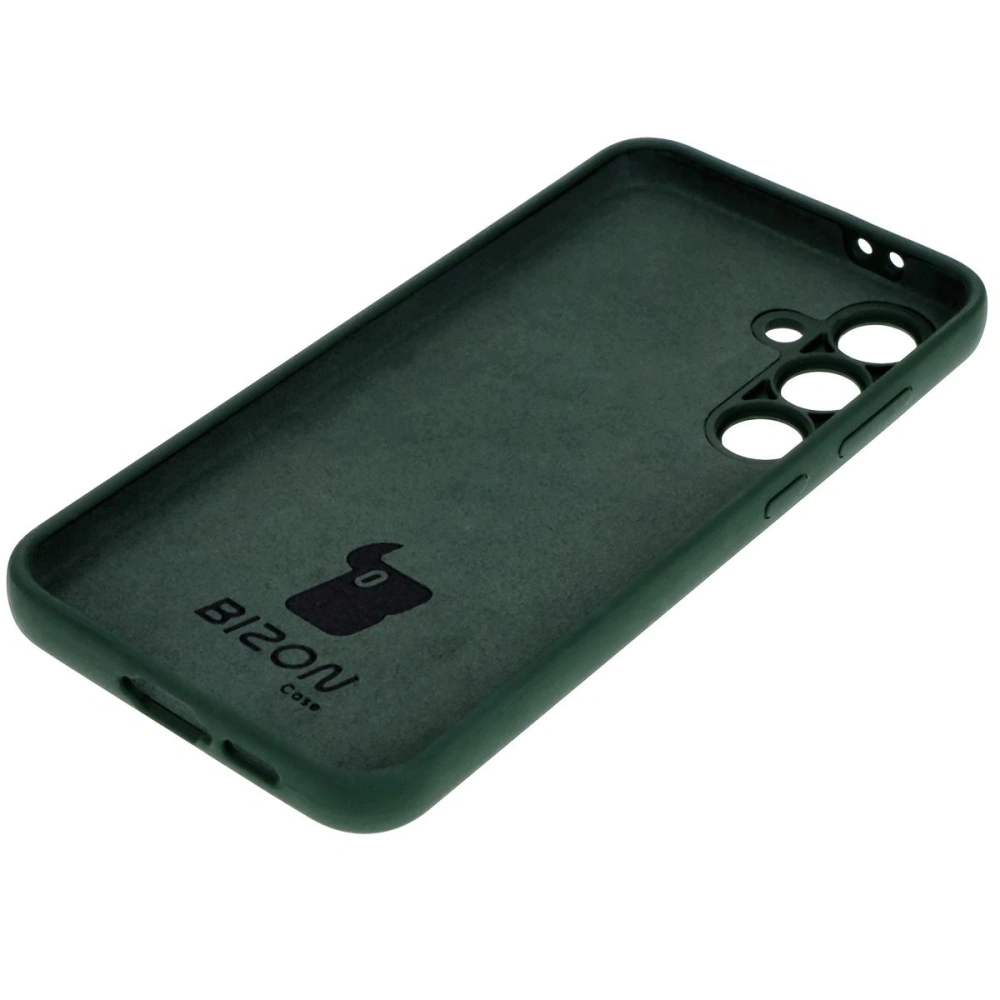 Silikonowe etui Bizon Soft Case do Samsung Galaxy S24 FE ciemnozielone