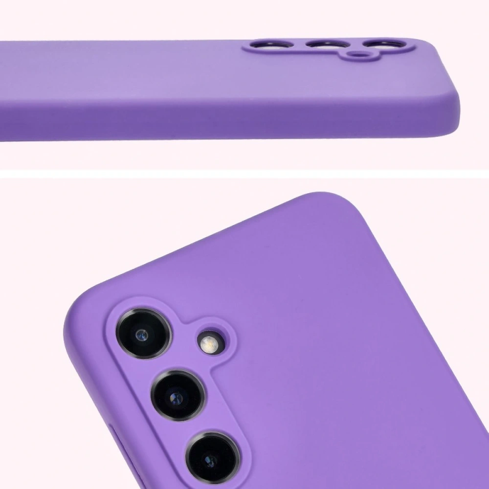 Silikonowe etui Bizon Soft Case do Samsung Galaxy S24 FE fioletowe