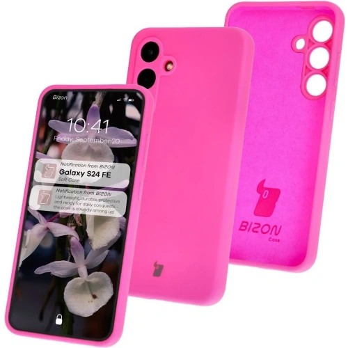 Kup Bizon Soft Case Samsung Galaxy S24 FE neon rózsaszín - BIZ6634 - {ean13} - Sklep Home Screen
