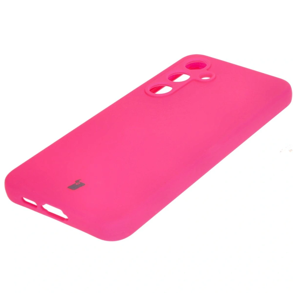 Silikonowe etui Bizon Soft Case do Samsung Galaxy S24 FE neonowo-różowe