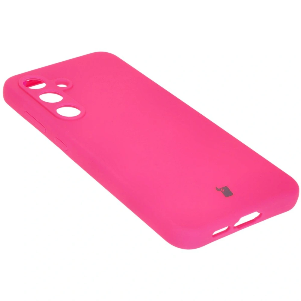 Silikonowe etui Bizon Soft Case do Samsung Galaxy S24 FE neonowo-różowe