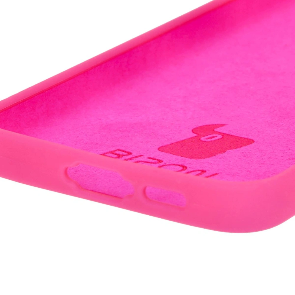 Silikonowe etui Bizon Soft Case do Samsung Galaxy S24 FE neonowo-różowe