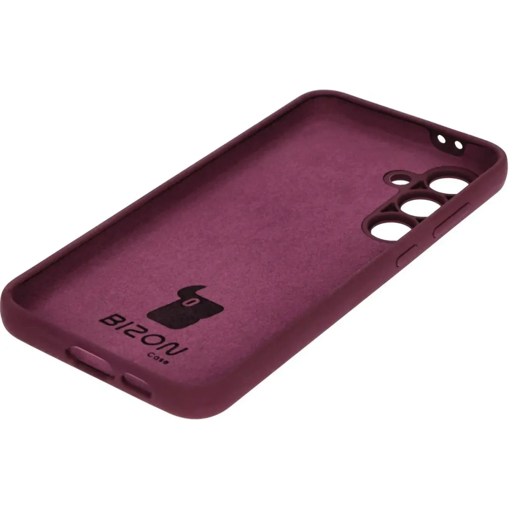 Silikonowe etui Bizon Soft Case do Samsung Galaxy S24 FE ciemnofioletowe