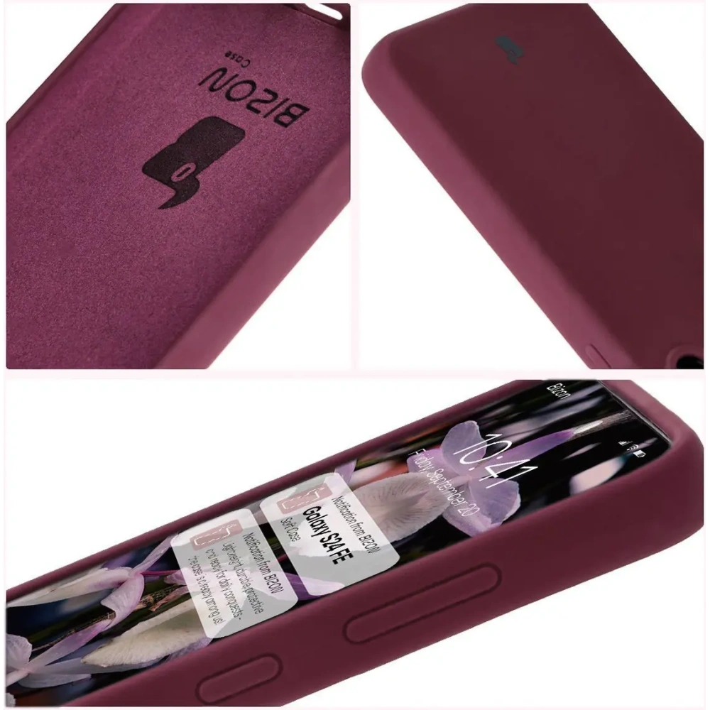 Silikonowe etui Bizon Soft Case do Samsung Galaxy S24 FE ciemnofioletowe