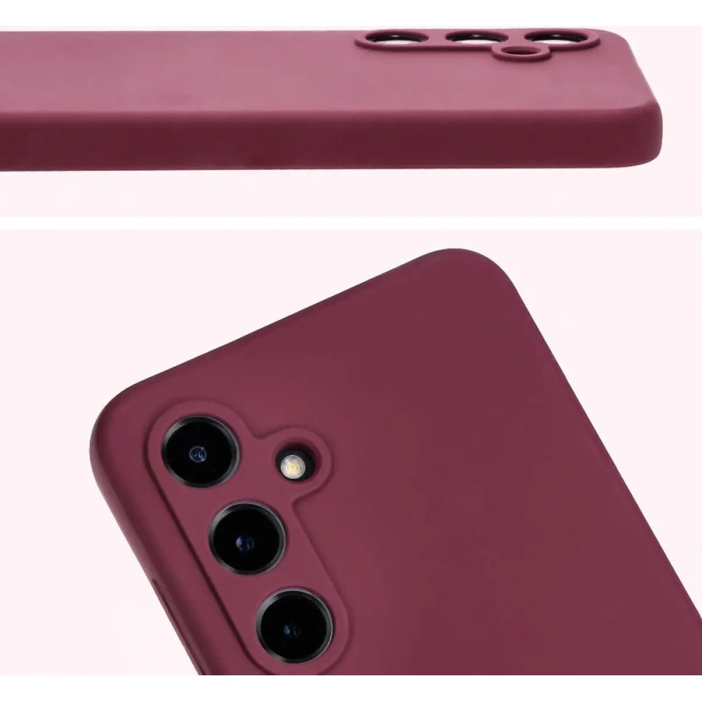 Silikonowe etui Bizon Soft Case do Samsung Galaxy S24 FE ciemnofioletowe