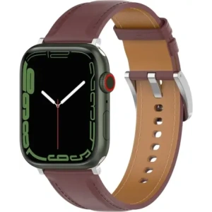 Kup Kožený pásek Bizon Strap Watch Casual do Apple Watch 38/40/41mm/S10 42mm tmavě hnědý - BIZ6636 - {ean13} - Sklep Home Screen
