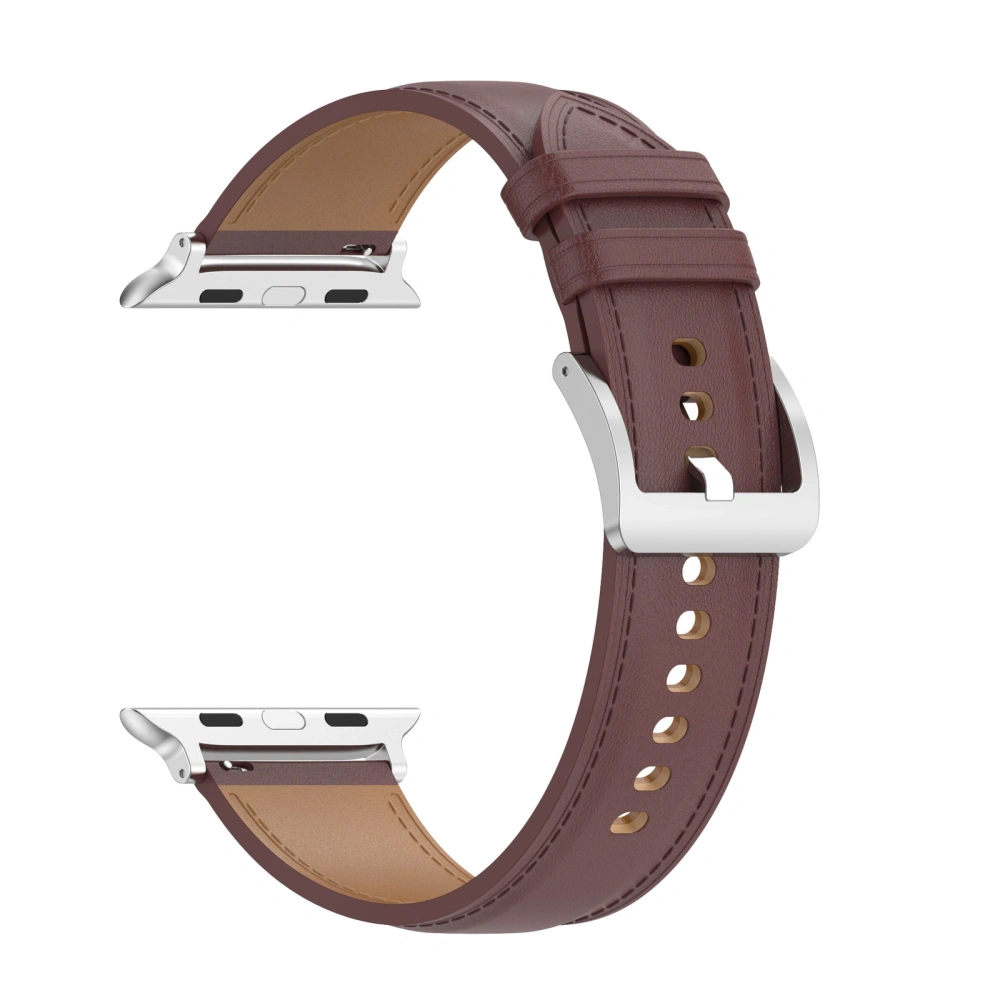 Skórzany pasek Bizon Strap Watch Casual do Apple Watch 38/40/41mm/S10 42mm ciemnobrązowy