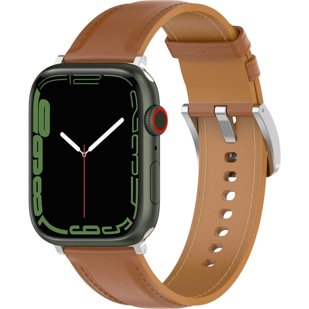 Skórzany pasek Bizon Strap Watch Casual do Apple Watch 38/40/41mm/S10 42mm jasnobrązowy