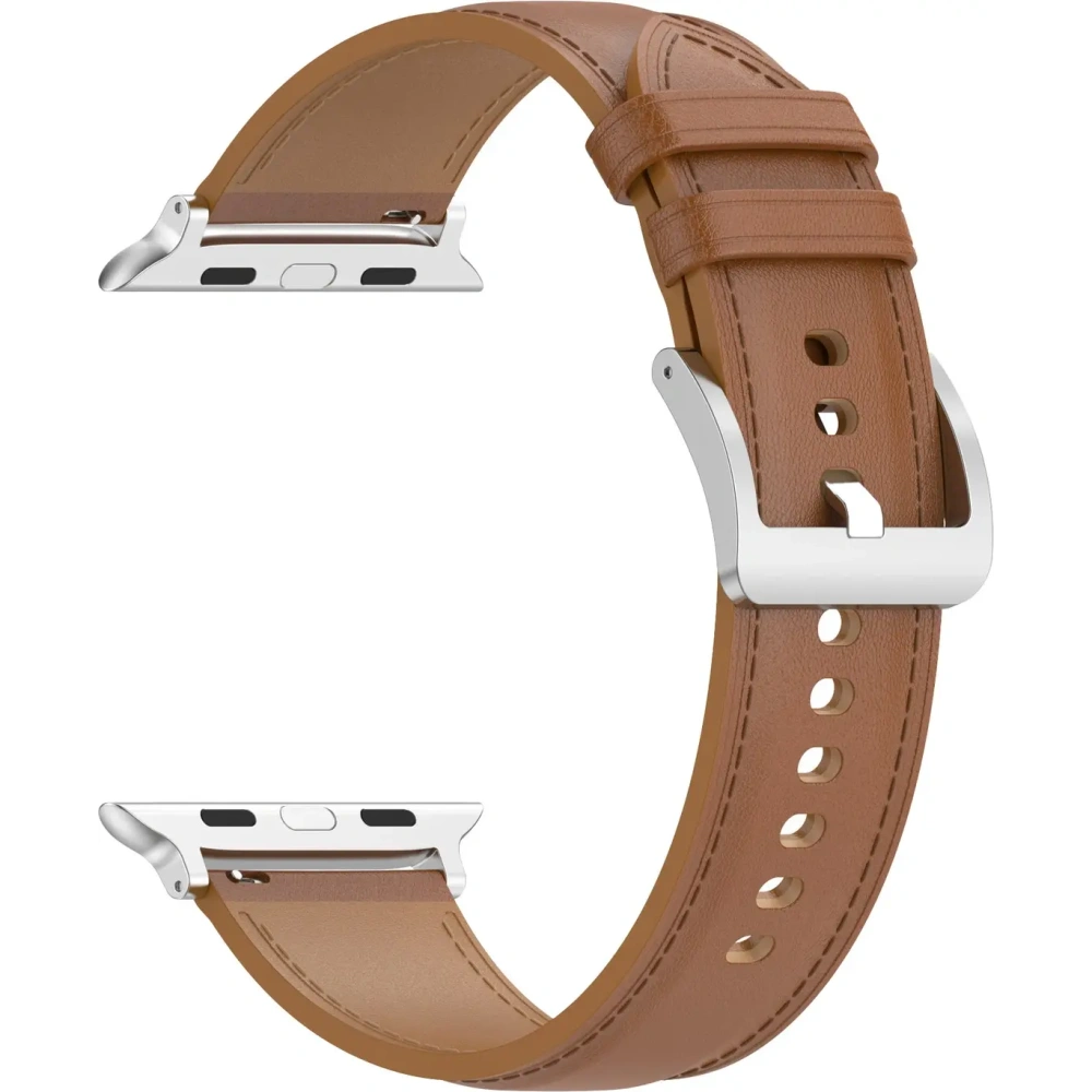 Skórzany pasek Bizon Strap Watch Casual do Apple Watch 38/40/41mm/S10 42mm jasnobrązowy