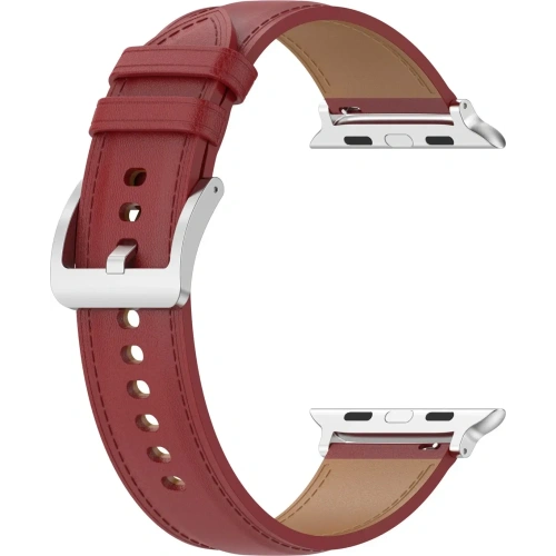 Kup Kožený pásek Bizon Strap Watch Casual do Apple Watch 38/40/41mm/S10 42mm červený - BIZ6639 - {ean13} - Sklep Home Screen