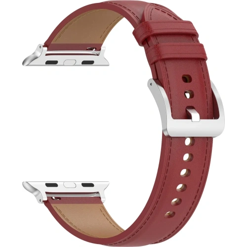 Kup Kožený pásek Bizon Strap Watch Casual do Apple Watch 38/40/41mm/S10 42mm červený - BIZ6639 - {ean13} - Sklep Home Screen