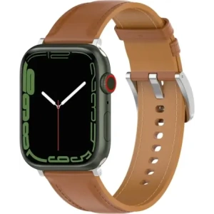 Kup Kožený pásek Bizon Strap Watch Casual do Apple Watch 44/45/46/49mm světle hnědý - BIZ6640 - {ean13} - Sklep Home Screen