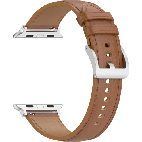 Kup Kožený pásek Bizon Strap Watch Casual do Apple Watch 44/45/46/49mm světle hnědý - BIZ6640 - {ean13} - Sklep Home Screen