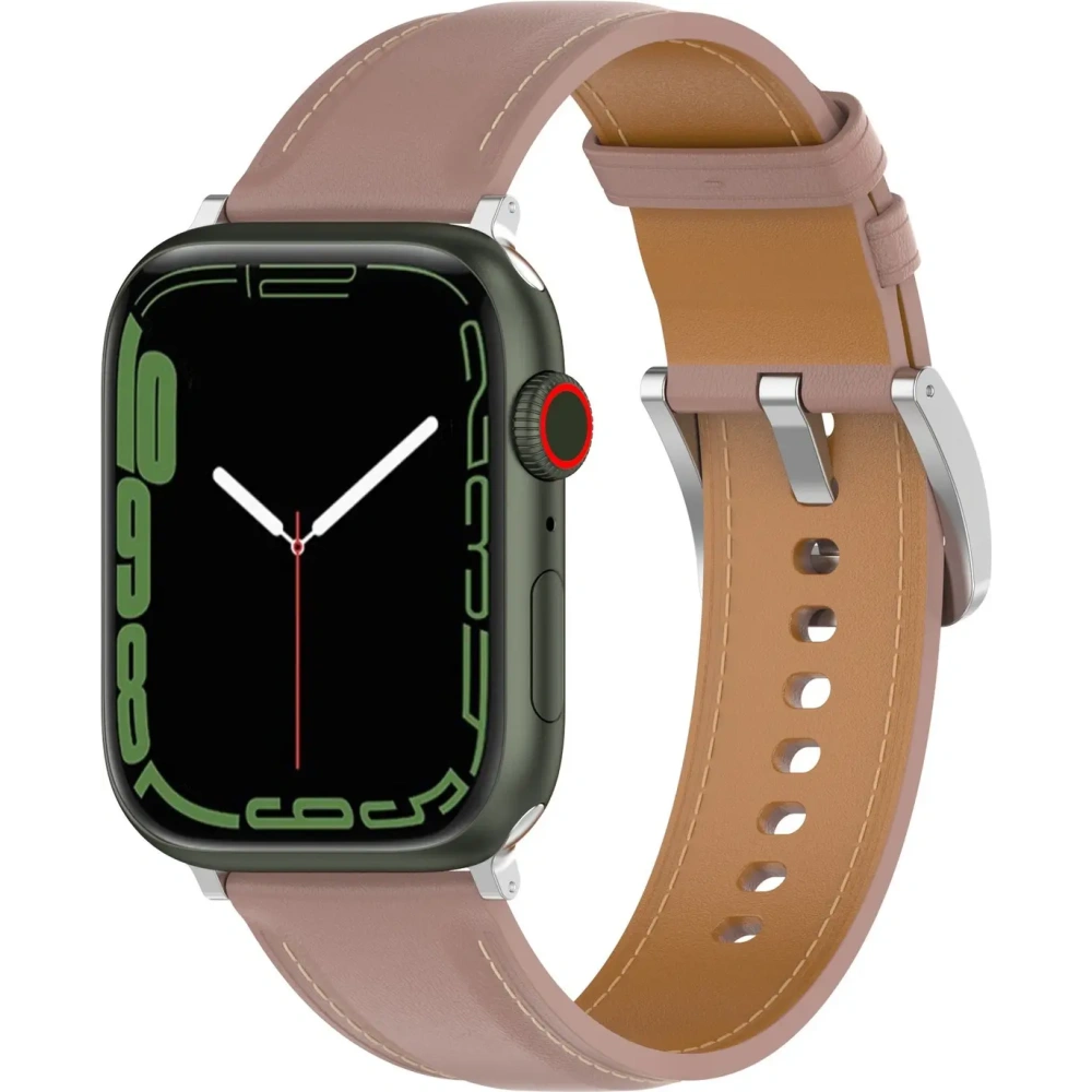 Skórzany pasek Bizon Strap Watch Casual do Apple Watch 44/45/46/49mm różowy