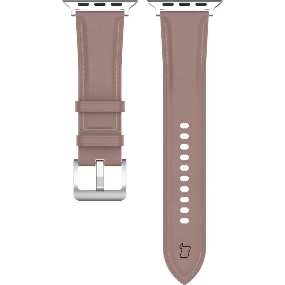 Skórzany pasek Bizon Strap Watch Casual do Apple Watch 44/45/46/49mm różowy