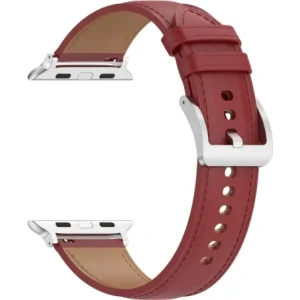 Kup Kožený pásek Bizon Strap Watch Casual do Apple Watch 44/45/46/49mm červený - BIZ6642 - {ean13} - Sklep Home Screen