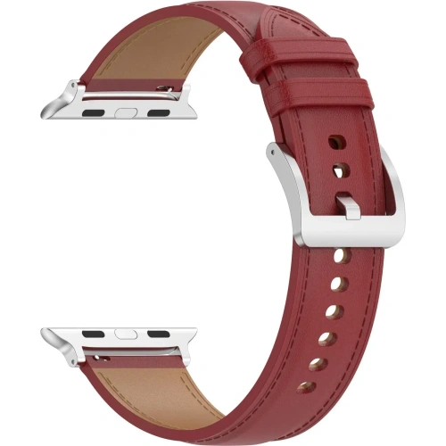 Kup Kožený pásek Bizon Strap Watch Casual do Apple Watch 44/45/46/49mm červený - BIZ6642 - {ean13} - Sklep Home Screen