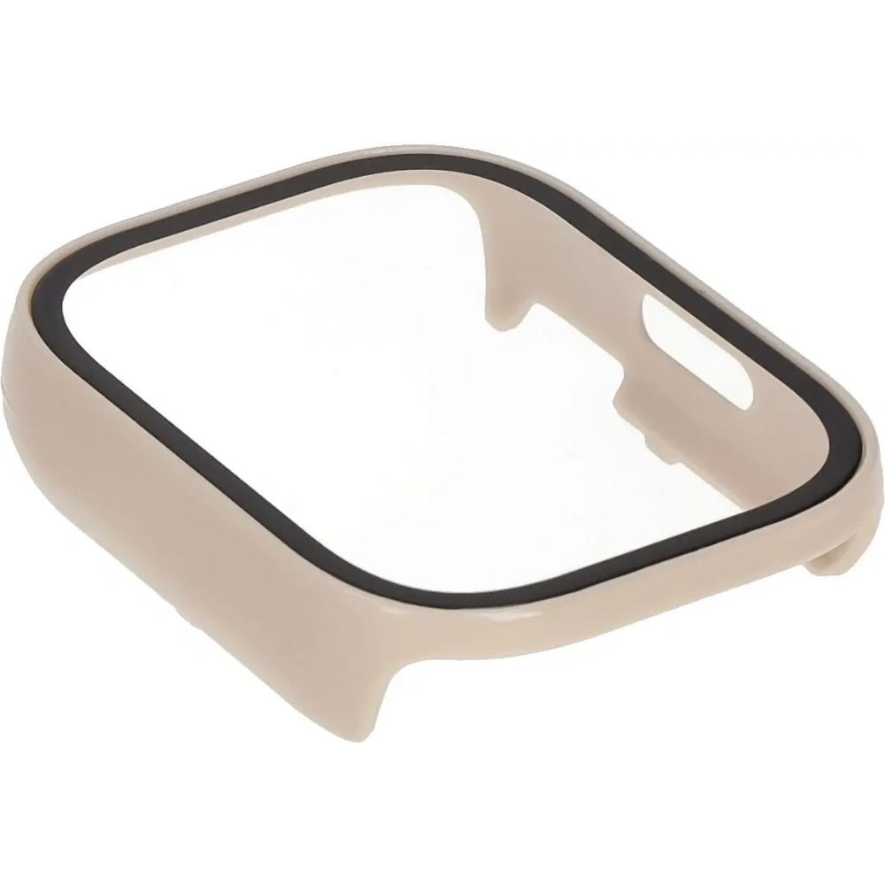 Etui ze szkłem do zegarka Bizon Case+Glass Watch do Xiaomi Redmi Watch 5 Lite beżowe