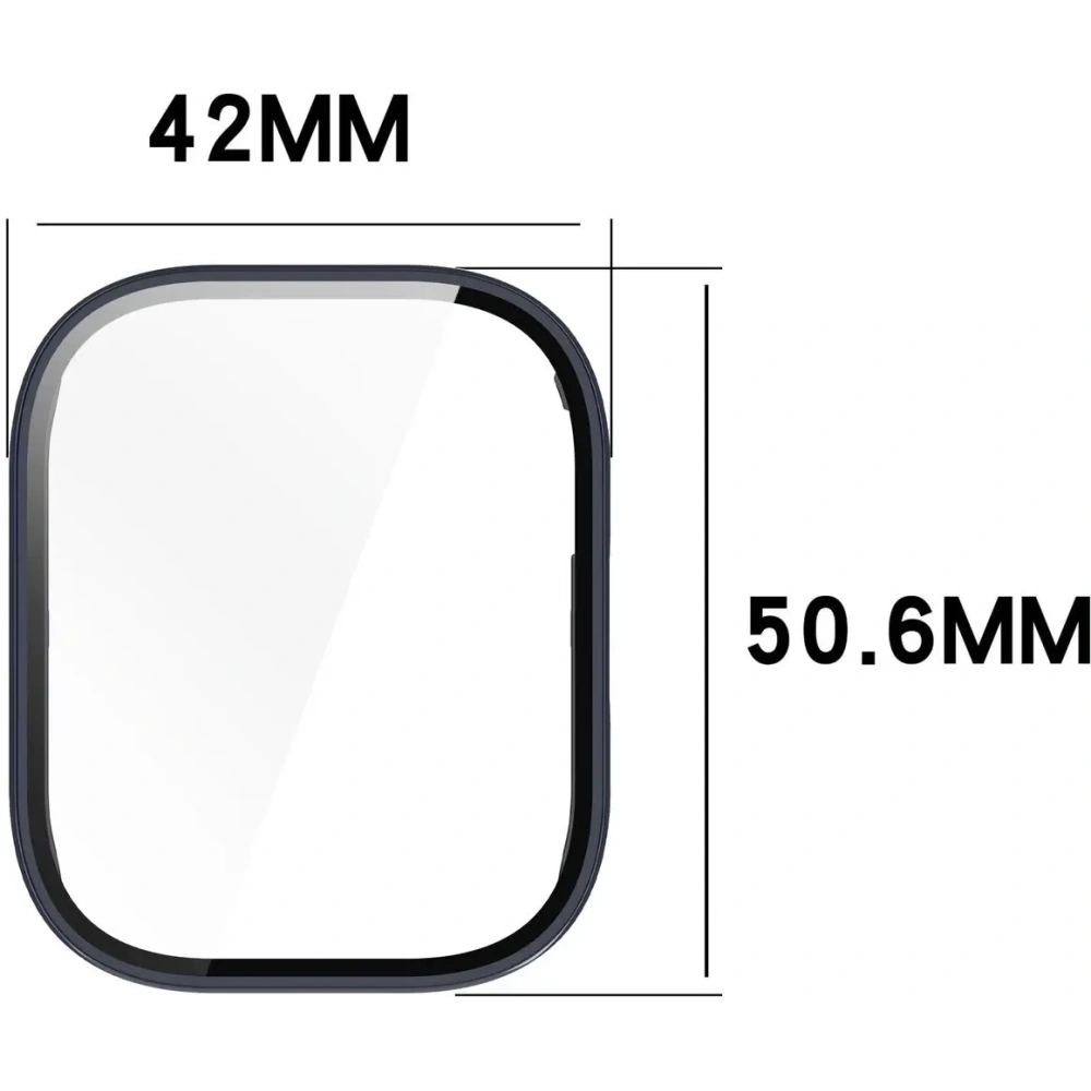 Etui ze szkłem do zegarka Bizon Case+Glass Watch do Xiaomi Redmi Watch 5 Lite niebieskie