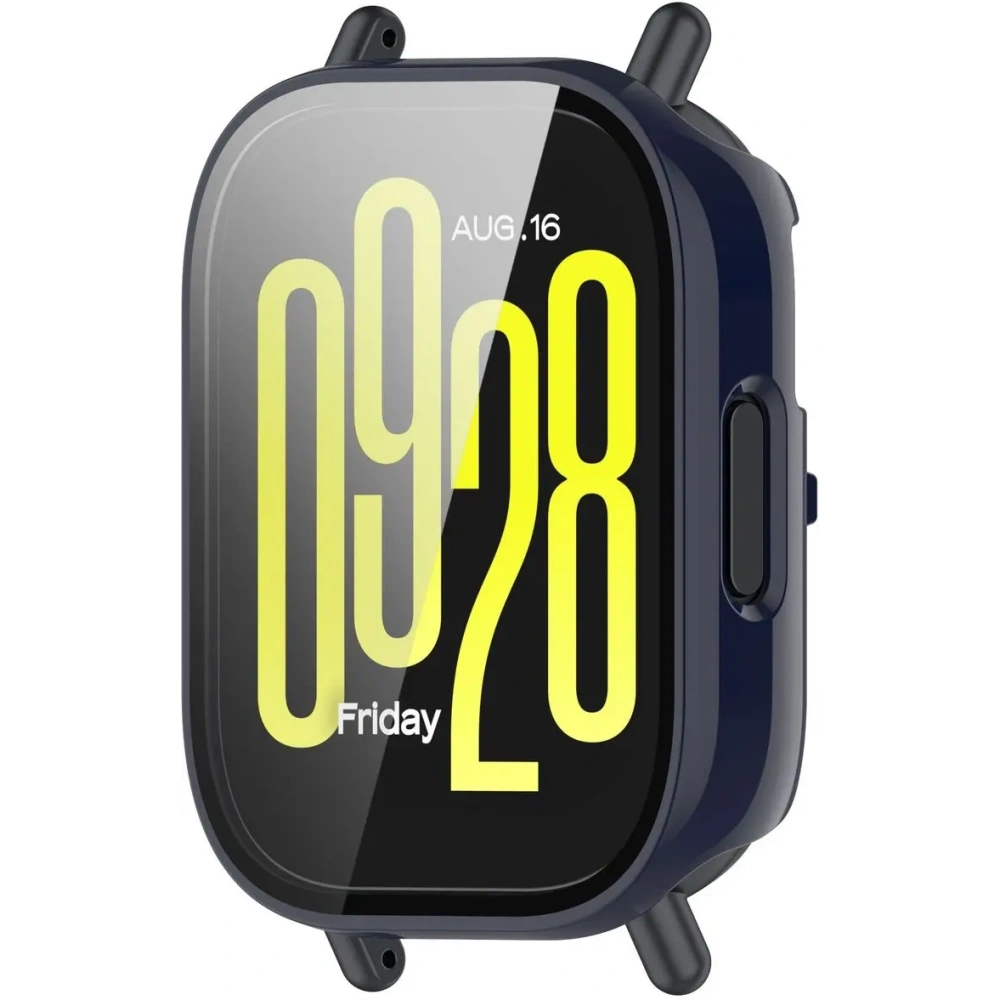 Etui ze szkłem do zegarka Bizon Case+Glass Watch do Xiaomi Redmi Watch 5 Lite niebieskie