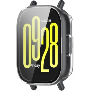 Etui ze szkłem do zegarka Bizon Case+Glass Watch do Xiaomi Redmi Watch 5 Lite przeźroczyste