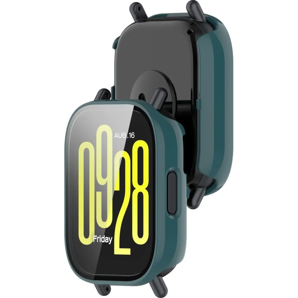 Etui ze szkłem do zegarka Bizon Case+Glass Watch do Xiaomi Redmi Watch 5 Lite zielone