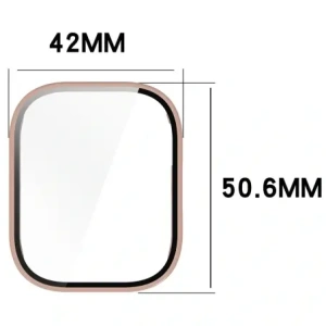 Bizon Case+Glass Óra Xiaomi Redmi Watch 5 Lite rózsaszín