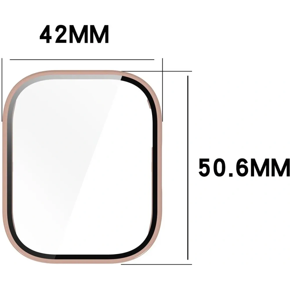 Etui ze szkłem do zegarka Bizon Case+Glass Watch do Xiaomi Redmi Watch 5 Lite różowe