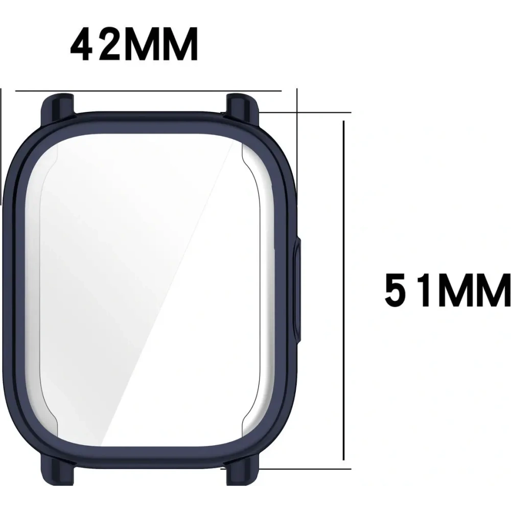 Etui z osłoną ekranu Bizon Case Watch Felipe do Xiaomi Redmi Watch 5 Lite niebieskie