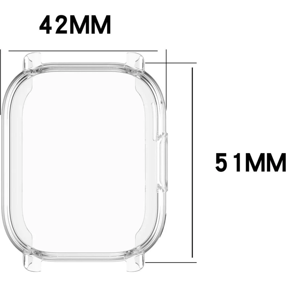 Etui z osłoną ekranu Bizon Case Watch Felipe do Xiaomi Redmi Watch 5 Lite przeźroczyste