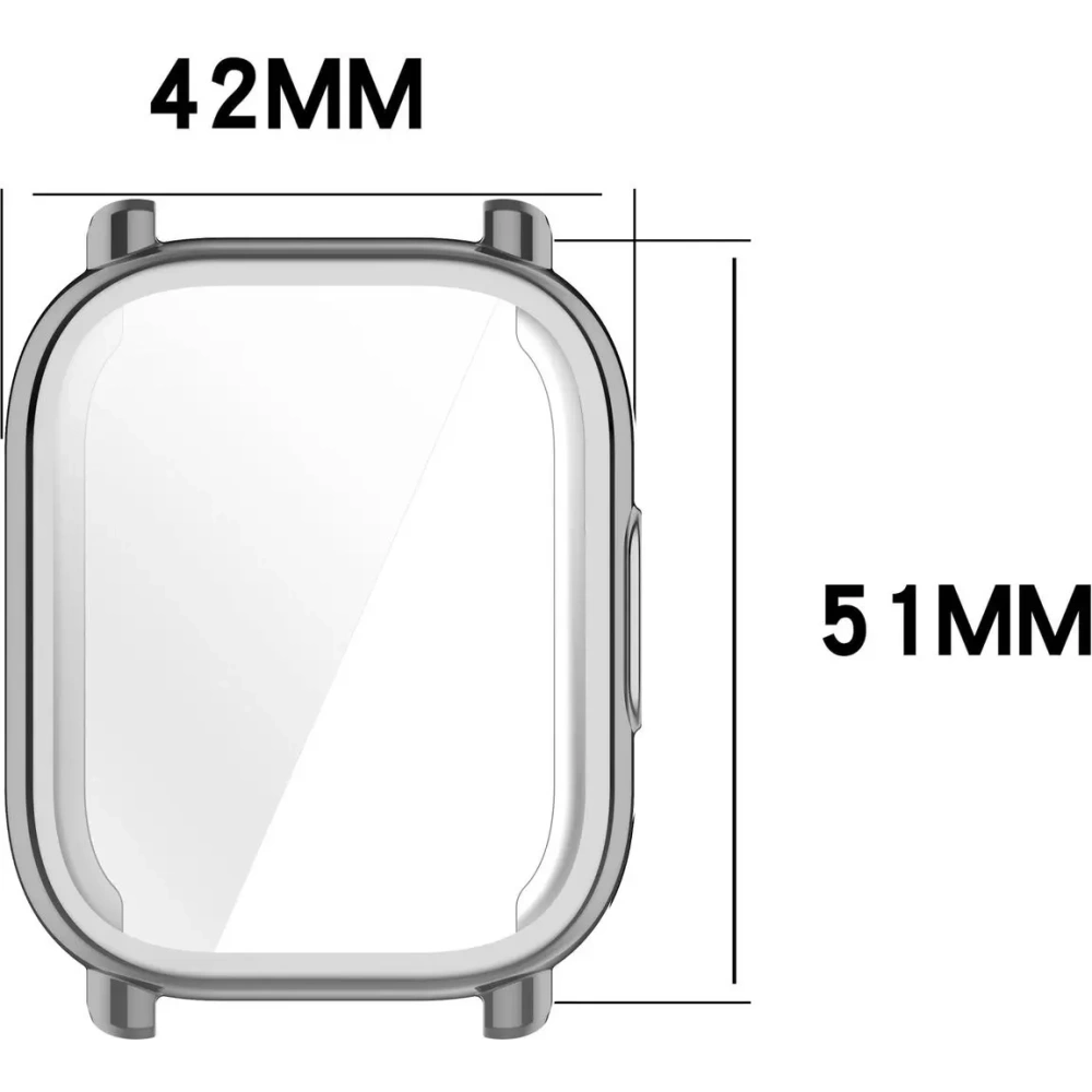 Etui z osłoną ekranu Bizon Case Watch Felipe do Xiaomi Redmi Watch 5 Lite srebrne