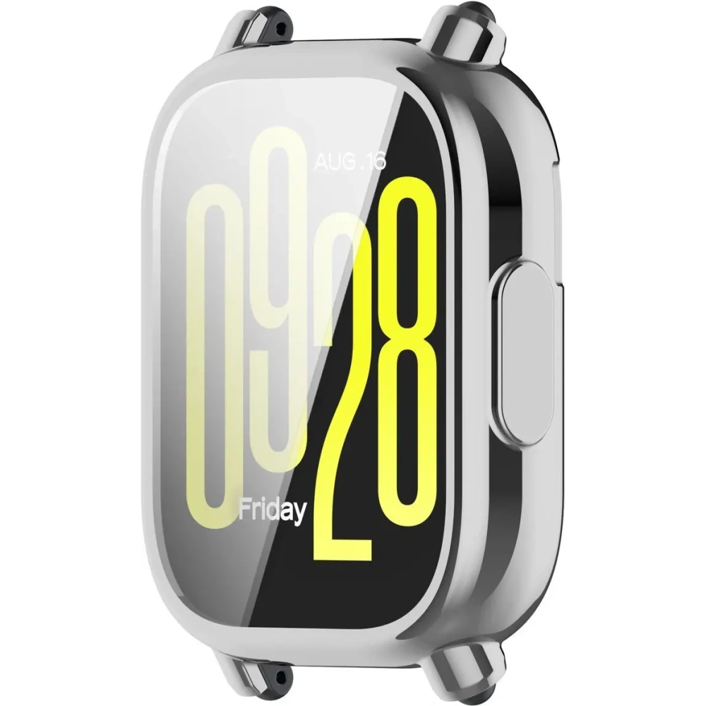 Etui z osłoną ekranu Bizon Case Watch Felipe do Xiaomi Redmi Watch 5 Lite srebrne