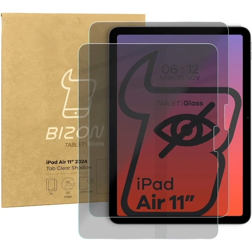 Kup Prywatyzujące szkło hartowane Bizon Glass Tab Clear Shadow do iPad Air 11" M2 6 gen. 2024 [2 PACK] - BIZ6658 - {ean13} - Sklep Home Screen