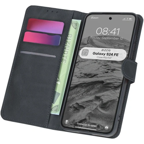 Kup Etui z klapką Bizon Case Pocket do Samsung Galaxy S24 FE czarne - BIZ6662 - {ean13} - Sklep Home Screen