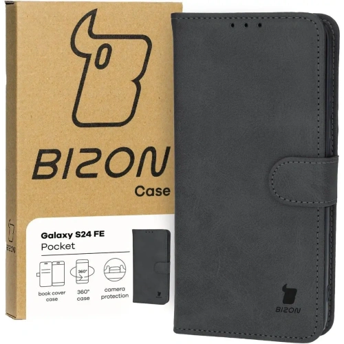 Kup Etui z klapką Bizon Case Pocket do Samsung Galaxy S24 FE czarne - BIZ6662 - {ean13} - Sklep Home Screen