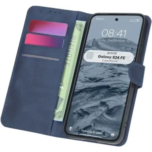 Kup Etui z klapką Bizon Case Pocket do Samsung Galaxy S24 FE granatowe - BIZ6663 - {ean13} - Sklep Home Screen