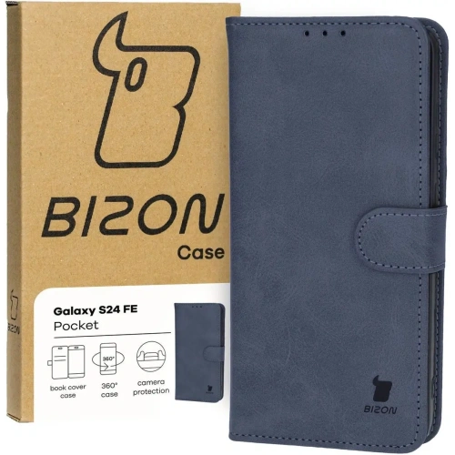 Kup Etui z klapką Bizon Case Pocket do Samsung Galaxy S24 FE granatowe - BIZ6663 - {ean13} - Sklep Home Screen